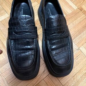 Vagabond Men's Mike Black Textured Loafers Eur 44